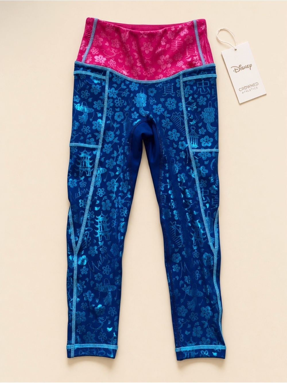 Disney Princess Mulan Girls Leggings XS Crowned